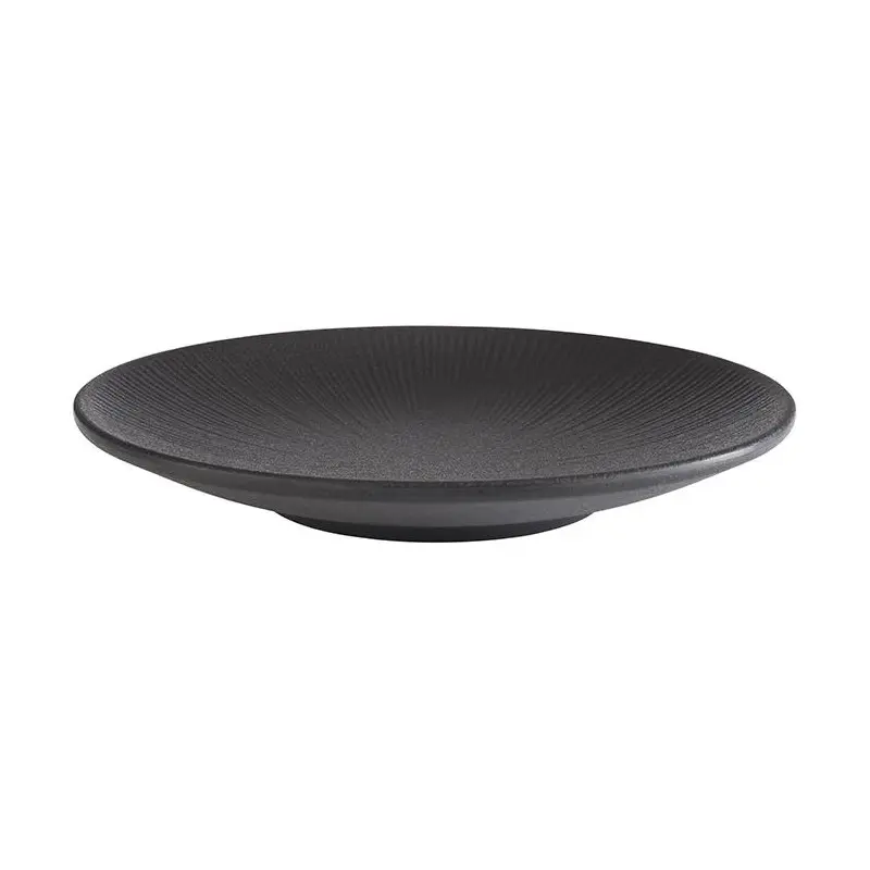 APS Nero Plate 8.25" melamine black - Case of 6