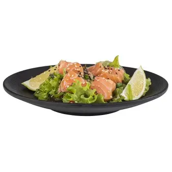 APS Nero Plate 8.25" melamine black - Case of 6