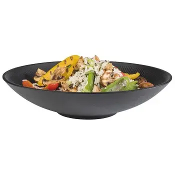 APS Nero Ramen Bowl 74 oz. melamine black - Case of 6