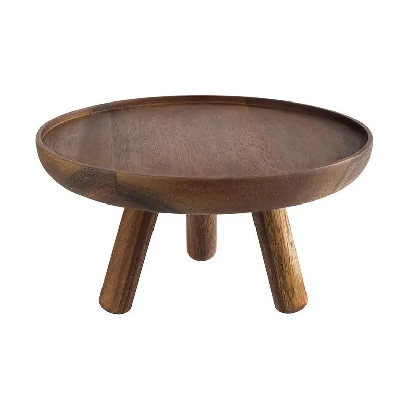 APS Buffet Stand 7.875" dia. x 4.125" H acacia APS Buffet Stand 7.875" dia. x 4.125" H acacia