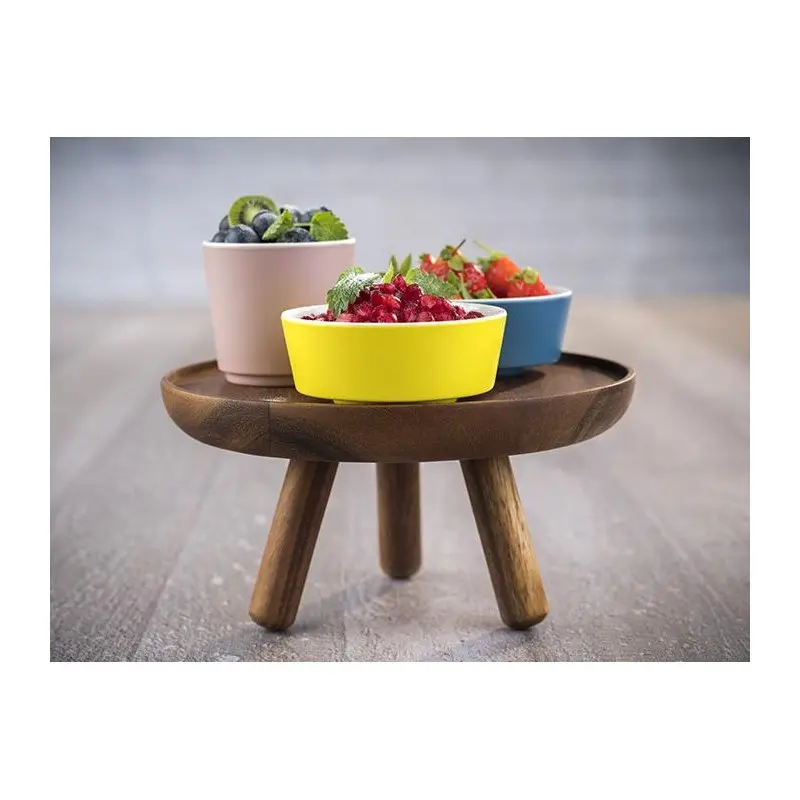 APS Buffet Stand 7.875" dia. x 4.125" H acacia APS Buffet Stand 7.875" dia. x 4.125" H acacia