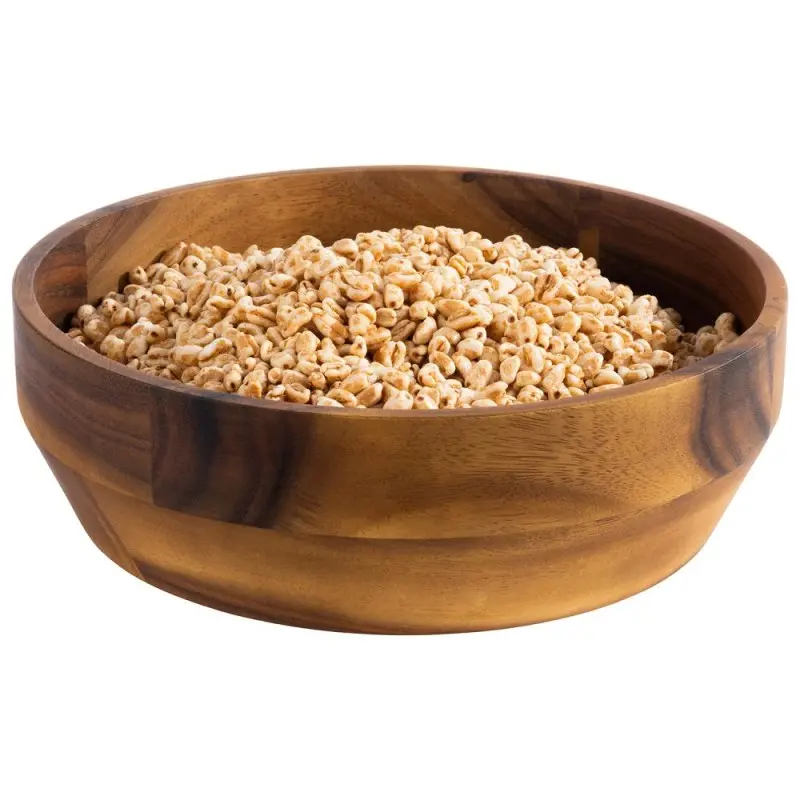 APS Bowl 101 oz. 10.625" diameter x 3.375" height round wood Acacia - Case of 12 APS Bowl 101 oz. 10.625" diameter x 3.375" height round wood Acacia - Case of 12