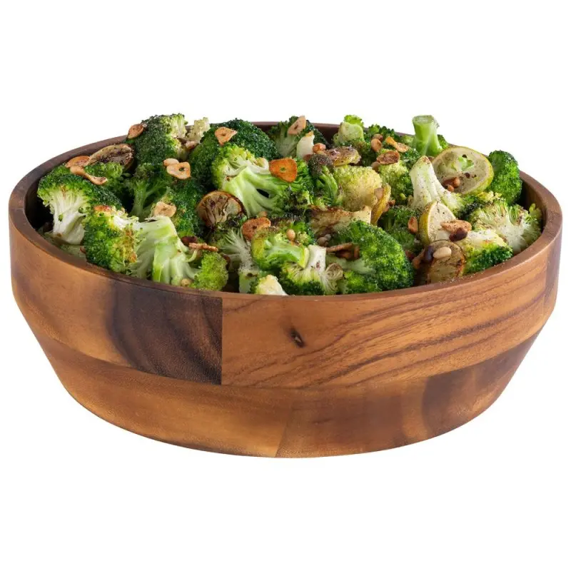 APS Bowl 101 oz. 10.625" diameter x 3.375" height round wood Acacia - Case of 12 APS Bowl 101 oz. 10.625" diameter x 3.375" height round wood Acacia - Case of 12