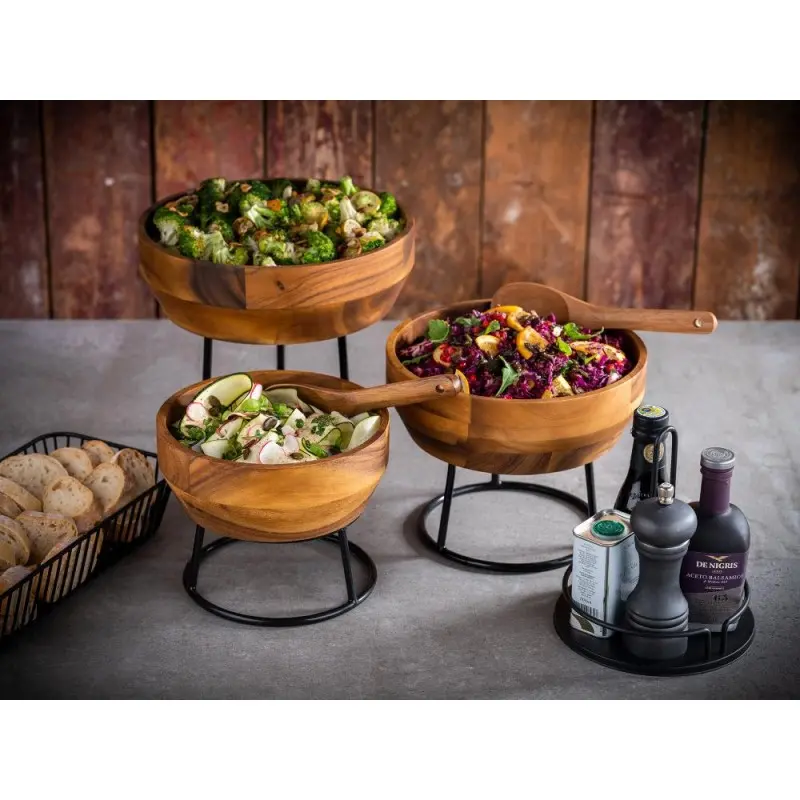 APS Bowl 101 oz. 10.625" diameter x 3.375" height round wood Acacia - Case of 12 APS Bowl 101 oz. 10.625" diameter x 3.375" height round wood Acacia - Case of 12