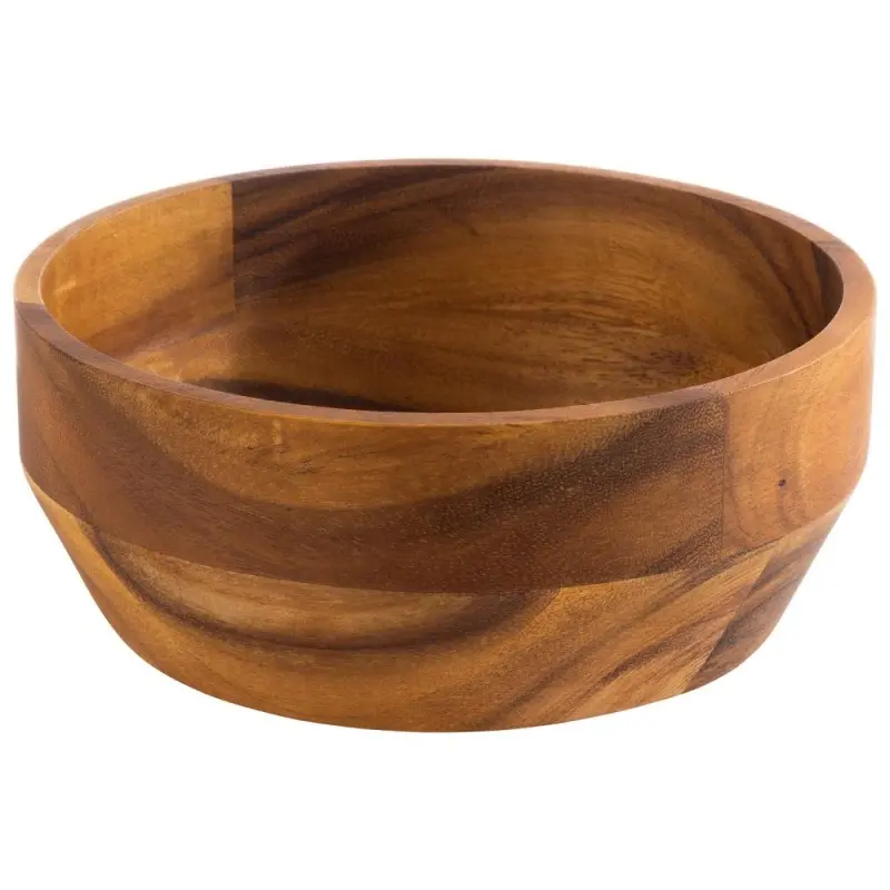 APS Bowl 60 oz. 8.25" diameter x 3.375" height round wood Acacia - Case of 12