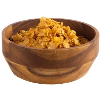APS Bowl 60 oz. 8.25" diameter x 3.375" height round wood Acacia - Case of 12