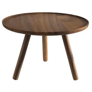 APS Buffet Stand 12" dia. x 7.875" H acacia