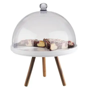 APS Buffet Stand 12" dia. x 7.875" H acacia