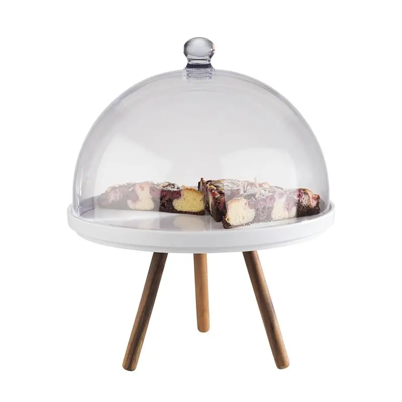 APS Buffet Stand 12" dia. x 7.875" H acacia