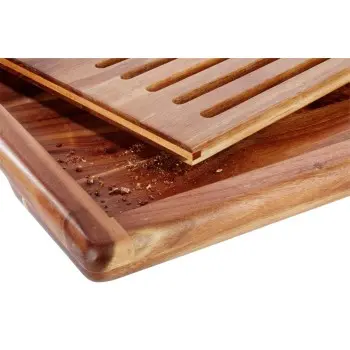 APS Bread Station Cutting Board Gastronorm 1/1 20.875" x 12.875" x 1" acacia caramel - Case of 6