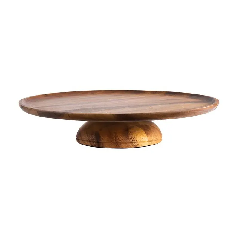 APS Cake Stand 15.125" dia. x 3.125" H acacia APS Cake Stand 15.125" dia. x 3.125" H acacia