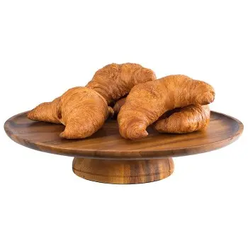 APS Cake Stand 15.125" dia. x 3.125" H acacia