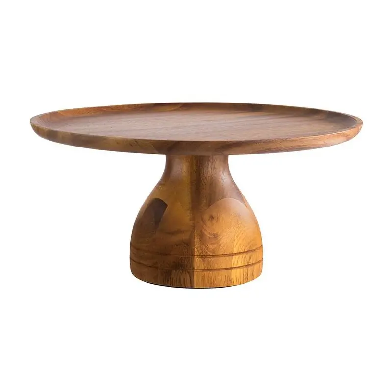 APS Cake Stand 13" dia. x 6.375" H acacia