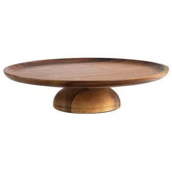 APS Cake Stand 13" dia. x 3.125" H acacia
