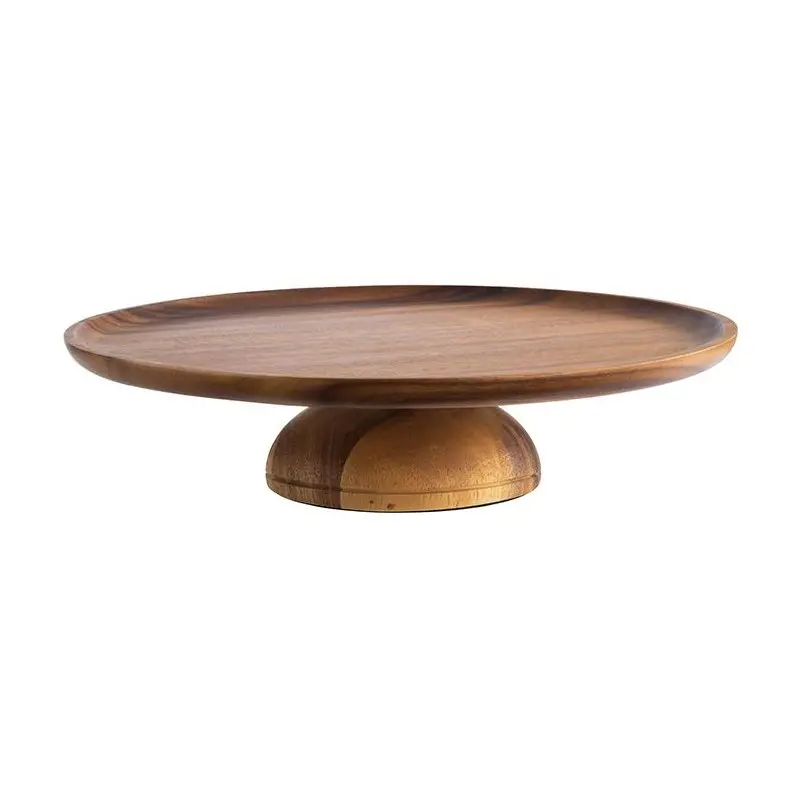 APS Cake Stand 13" dia. x 3.125" H acacia APS Cake Stand 13" dia. x 3.125" H acacia