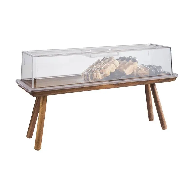 APS Buffet Stand Gastronorm 2/4 20.875" x 6.375" x 7.875" H acacia APS Buffet Stand Gastronorm 2/4 20.875" x 6.375" x 7.875" H acacia