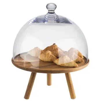 APS Buffet Stand 12" dia. x 6" H acacia