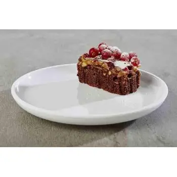 APS Plate 6.375" dia. x 0.875" H melamine white Asia Plus