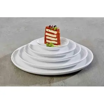 APS Plate 4.375" dia. x 0.875" H melamine white Asia Plus - Case of 72