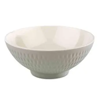 APS Rice Bowl 20.375 oz. melamine cream/taupe Asia Plus - Case of 12