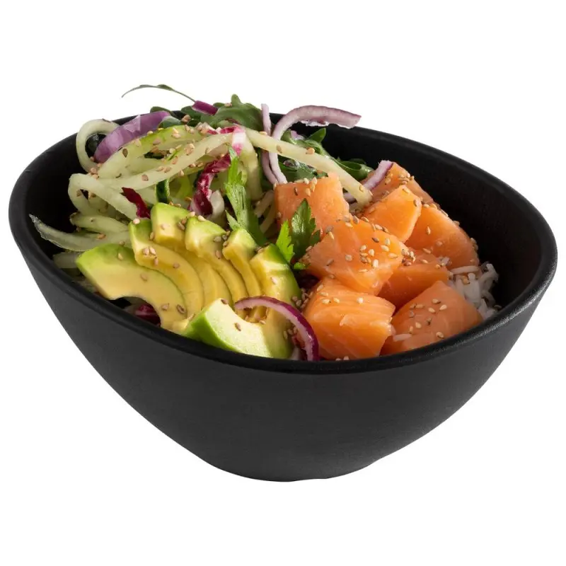 APS Nero Bowl 16.9 oz. melamine black - Case of 6