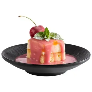 APS Nero Plate 6" melamine black - Case of 12