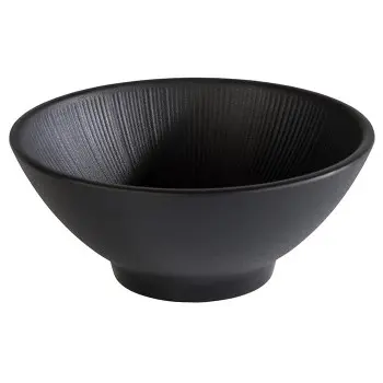 APS Nero Ramen Bowl 16 oz. melamine black - Case of 6
