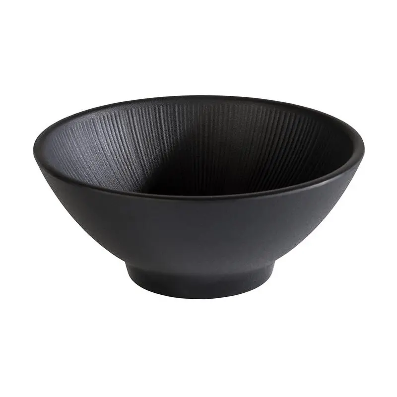 APS Nero Ramen Bowl 16 oz. melamine black - Case of 6