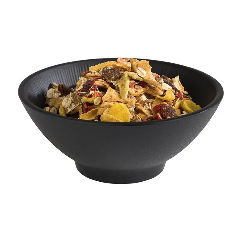 APS Nero Ramen Bowl 16 oz. melamine black - Case of 6