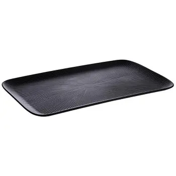 APS Nero Tray Gastronorm 1/1 20.875" x 12.75" melamine black - Case of 4