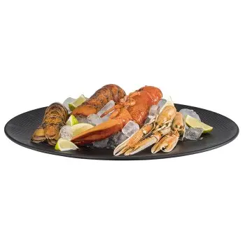 APS Nero Plate 16.5" melamine black - Case of 6