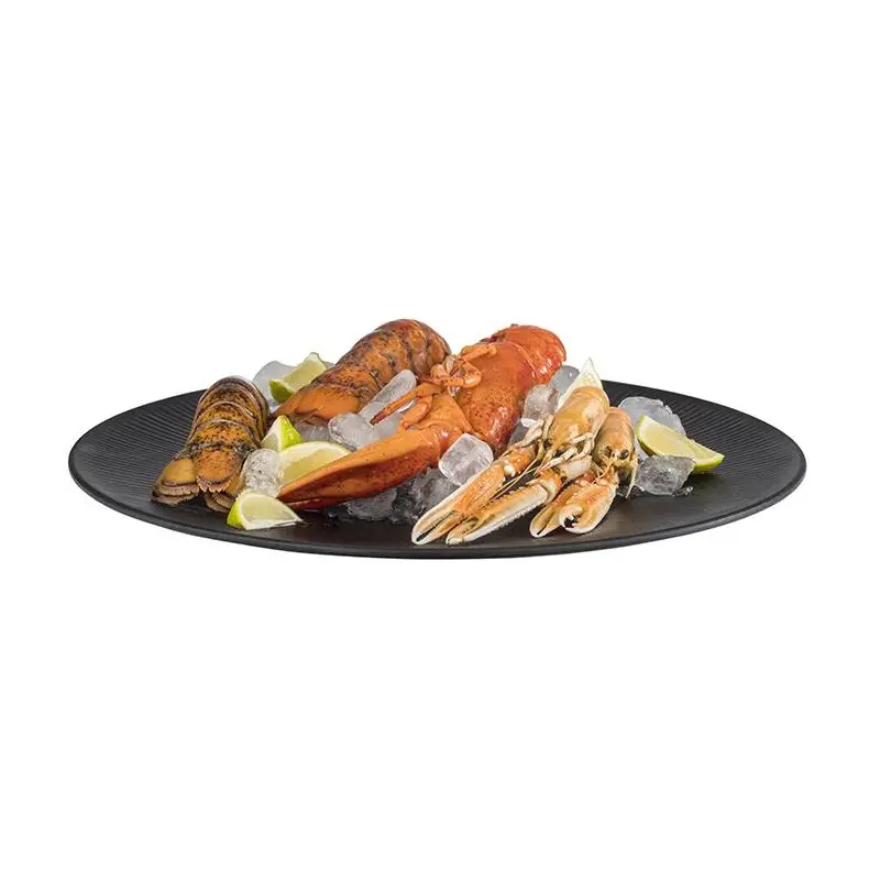 APS Nero Plate 16.5" melamine black - Case of 6