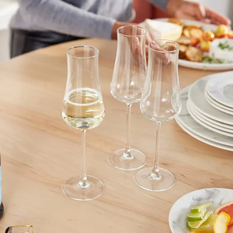 Libbey Virtuoso Flute Glass 8 oz. glass HD2 Rim & Foot - Case of 12 Libbey Virtuoso Flute Glass 8 oz. glass HD2 Rim & Foot - Case of 12