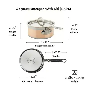Hestan 2.0qt Covered Saucepan (18cm) - Set of 2