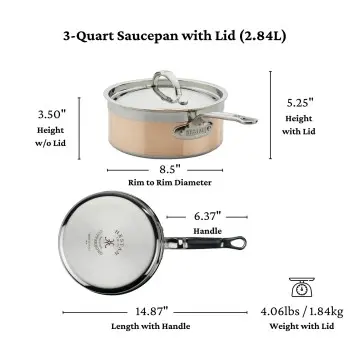 Hestan 3.0qt Covered Saucepan (20cm) - Set of 2