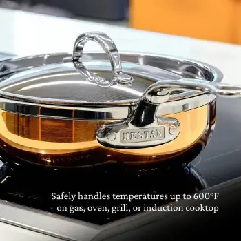 Hestan 5qt Covered Essential Pan w/helper handle (28cm) - Set of 2
