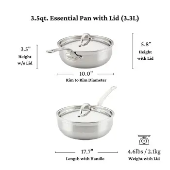 Hestan 3.5qt Covered Essential Pan (24cm) - Set of 2