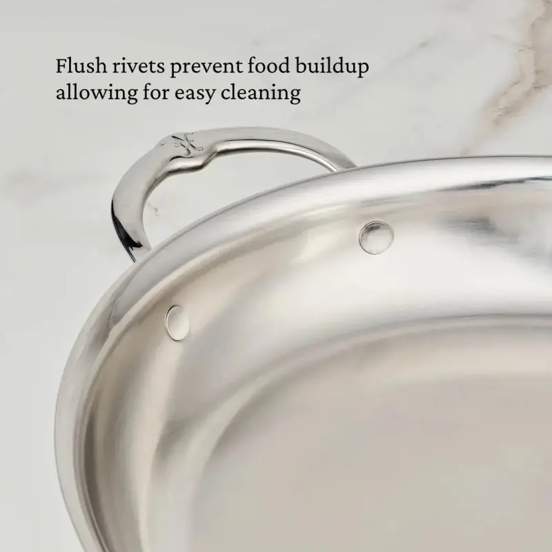 Hestan 5.5qt OVAL Large Clad Stainless Steel Au Gratin (176 oz, 17.5" x 9.0") - Set of 2