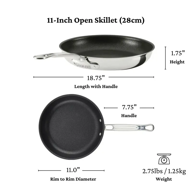 Hestan 11" Open Skillet with TITUM™ NS (28cm) - Set of 2 Hestan 11" Open Skillet with TITUM™ NS (28cm) - Set of 2