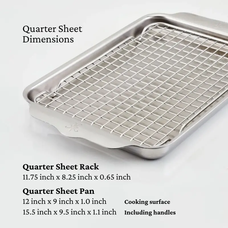 Hestan 2pc OvenBond Quarter Sheet Pan Set - Set of 2 Hestan 2pc OvenBond Quarter Sheet Pan Set - Set of 2