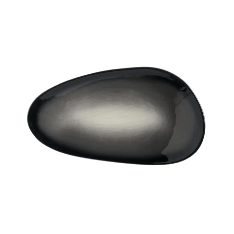 Reserve by Libbey Organic Tray 13-1/2" x 7-1/2" porcelain Obsidian - Case of 12