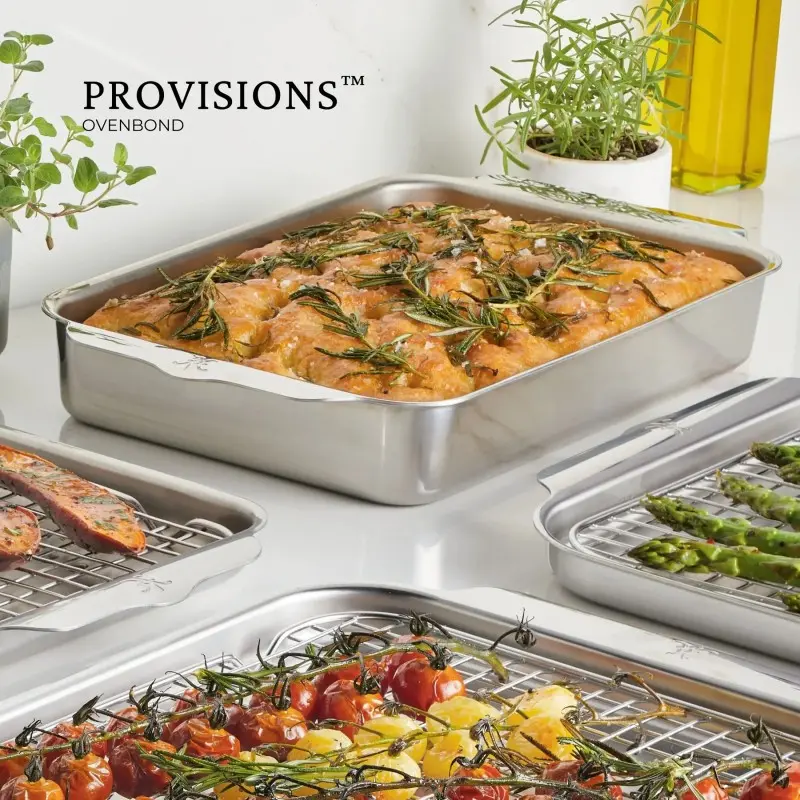 Hestan OvenBond Rectangular Baking Pan 10"x7" - Set of 2