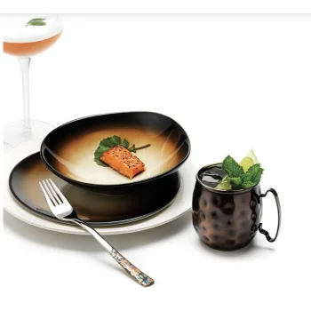 Reserve by Libbey Organic Bowl 6-3/8" x 1-3/4"H porcelain Obsidian - Case of 12