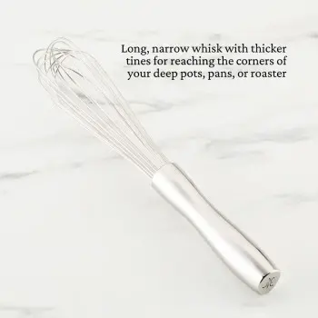 Hestan Stainless Steel French Whisk, 9" - Set of 6
