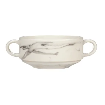 Reserve by Libbey Round Cream Soup Bowl 5" dia. porcelain Smoke - Case of 36