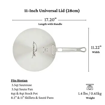 Hestan 11" Universal Lid (28cm) - Set of 2