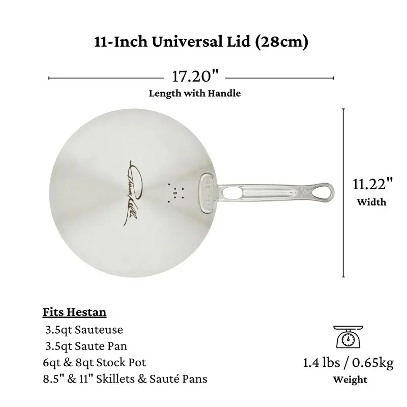 Hestan 11" Universal Lid (28cm) - Set of 2