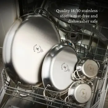 Hestan Set of 2, Stainless Steel 13oz Oval Au Gratin, Small (6.5" x 5.5" each) - Set of 2