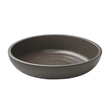 Playground Round Plate 7-7/8” dia. x 1-7/8"H deep coupe 25.4 oz. - Taupe - Case of 6