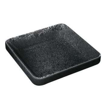 Playground Square Bowl 3-1/2" x 7/8"H 2-3/5 oz. - Black - Case of 6